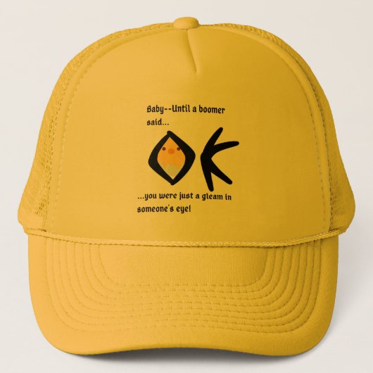 Geel - Grappig Trucker Pet (Voorkant)