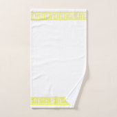 Geel Grecian Frieze Design Bad Handdoek (Handdoek)