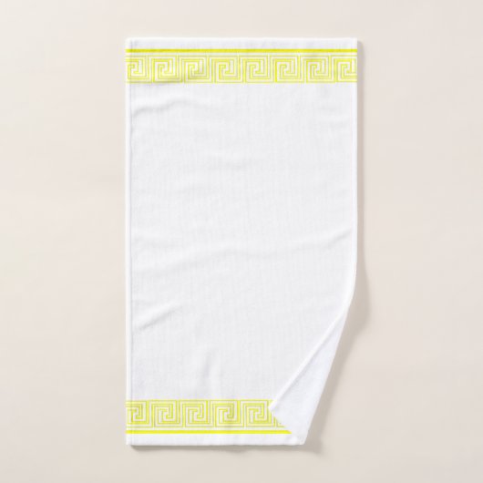 Geel Grecian Frieze Design Bad Handdoek (Handdoek)