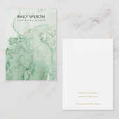 GEEL GREEN GRAY AGATE MARBLE BLANK HOLDER VISITEKAARTJE (Voorkant / Achterkant)