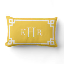 Geel Grieks Key Border Custom Monogram