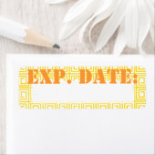 Geel Grieks Vervaldatum Labels (Insitu)