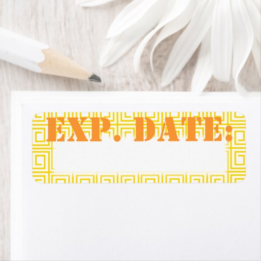 Geel Grieks Vervaldatum Labels (Insitu)