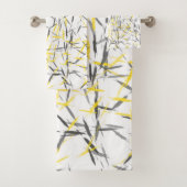 Geel grijs Abstract Bad Handdoek (Insitu)