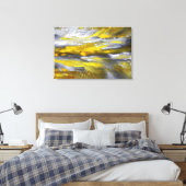 Geel grijs Abstract Canvas Afdruk (Insitu (Slaapkamer))