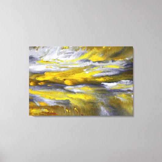 Geel grijs Abstract Canvas Afdruk (Voorkant)