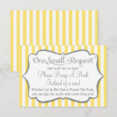 Geel grijs Baby shower boek Kaart brengt boek mee (Voorkant / Achterkant)