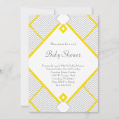 Geel & Grijs Baby shower Gecoöpteerd Genderneutraa Kaart (Voorkant)