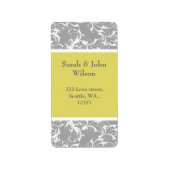 geel grijs Baroque Wedding Etiket (Voorkant)