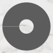 Geel + Grijs Bloemen Elegante Bruiloft Zitplaatsen Wijnglaslabel (Achterkant)