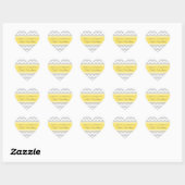 Geel Grijs Chevron Baby shower Favor Stickers (Vel)