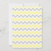 Geel grijs Chevron Baby shower nodigt MODERN uit Kaart (Achterkant)