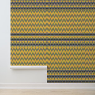 Geel Grijs Chevron Behang