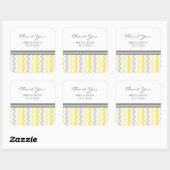 Geel grijs Chevron dank u bruiloft gunst Labels (Vel)