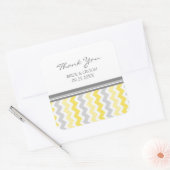 Geel grijs Chevron dank u bruiloft gunst Labels (Envelop)