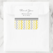 Geel grijs Chevron dank u bruiloft gunst Labels (Tas)