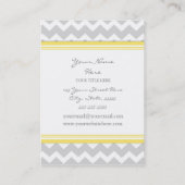 Geel grijs Chevron Retro Visitekaartjes (Achterkant)