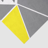 Geel Grijs Chevron Streep Geometrisch Patroon Tissuepapier (Detail)