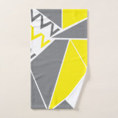 Geel Grijs Chevron Stripe geometrisch Bad Handdoek (Handdoek)