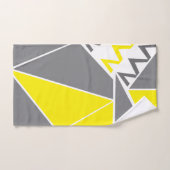 Geel Grijs Chevron Stripe geometrisch Bad Handdoek (Handdoek)