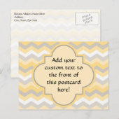 Geel/grijs Chevron Zigzag Briefkaart (Voorkant / Achterkant)
