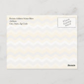 Geel/grijs Chevron Zigzag Briefkaart (Achterkant)