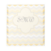 Geel/grijs Chevron Zigzag Notitieblok (Voorkant)