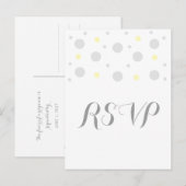 Geel grijs Confetti respons Briefkaart (Voorkant / Achterkant)