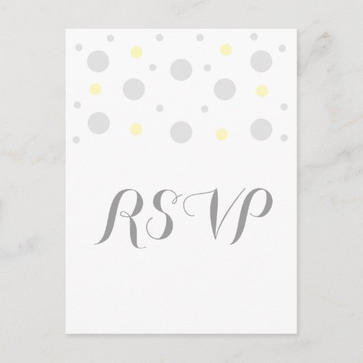 Geel grijs Confetti respons Briefkaart (Voorkant)