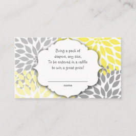 Geel Grijs Dahlia loterij ticket of insert kaart
