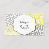 Geel Grijs Dahlia loterij ticket of insert kaart (Achterkant)