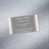 Geel grijs Damasmagnetisch Visitekaartje Visitekaartje Magneet (Voorbeeld)