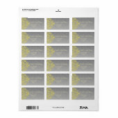"geel grijs" elegant retouradreslabel etiket (Full Sheet)