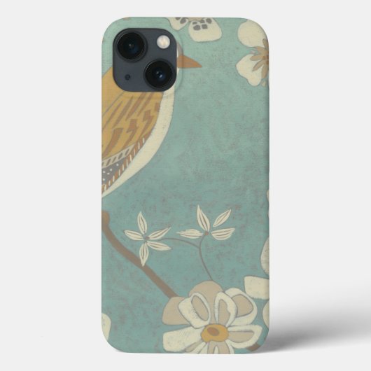 Geel, grijs en beige vogel op een bijkantoor Case-Mate iPhone case (Achterkant)
