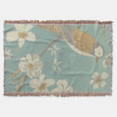 Geel, grijs en beige vogel op een bijkantoor deken (Voorkant)