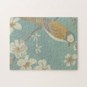 Geel, grijs en beige vogel op een bijkantoor legpuzzel (Horizontaal)