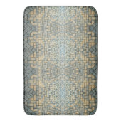 Geel grijs en Bleek blauw mozaïekbrick Badmat (Voorkant Verticaal)