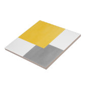 Geel grijs en wit geometrisch blok tegeltje (Zijkant)