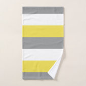 Geel grijs en witte strepen patroon bad handdoek (Handdoek)