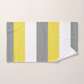 Geel grijs en witte strepen patroon bad handdoek (Handdoek)