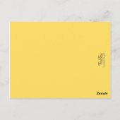 Geel & Grijs Foto bruiloft Dank u Post Kaart (Achterkant)