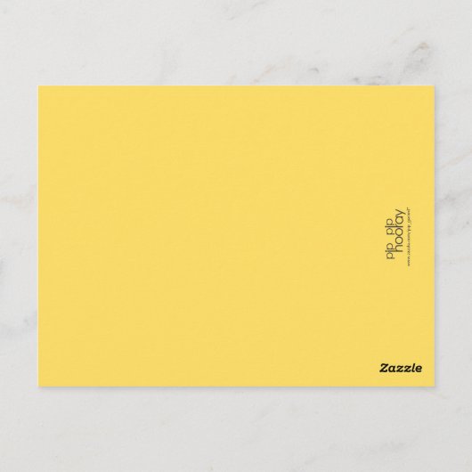 Geel & Grijs Foto bruiloft Dank u Post Kaart (Achterkant)