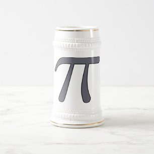 Geel grijs Geel Sinaasappel Pi 3.14 symbool Wiskun Bierpul