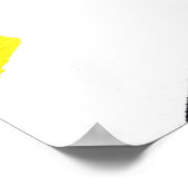 Geel grijs Geometric Poster (Hoek)