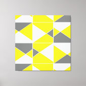 Geel grijs geometrisch patroon canvas afdruk (Voorkant)
