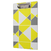 Geel grijs geometrisch patroon klembord (Links)