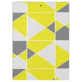 Geel grijs geometrisch patroon klembord (Achterkant)