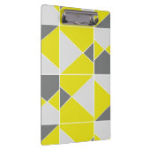 Geel grijs geometrisch patroon klembord (Rechts)
