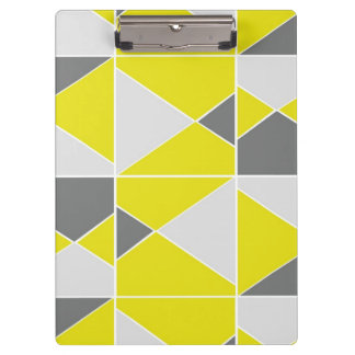 Geel grijs geometrisch patroon klembord
