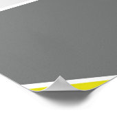 Geel grijs geometrisch patroon poster (Hoek)